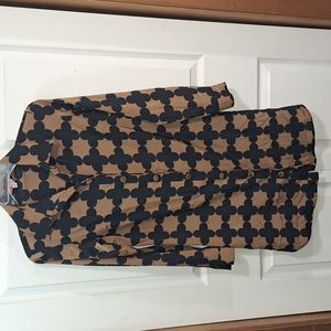 Bianca Coletti lightweight silk button-up shirt mini dress - XS - black and gold